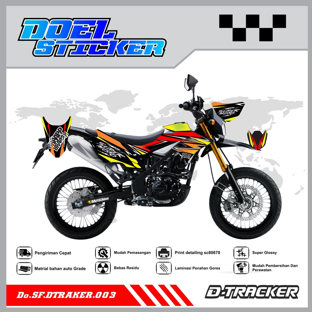 Sticker Striping Semifull CRF 150L List Variasi Hologram Pelangi,Crome Doel  003