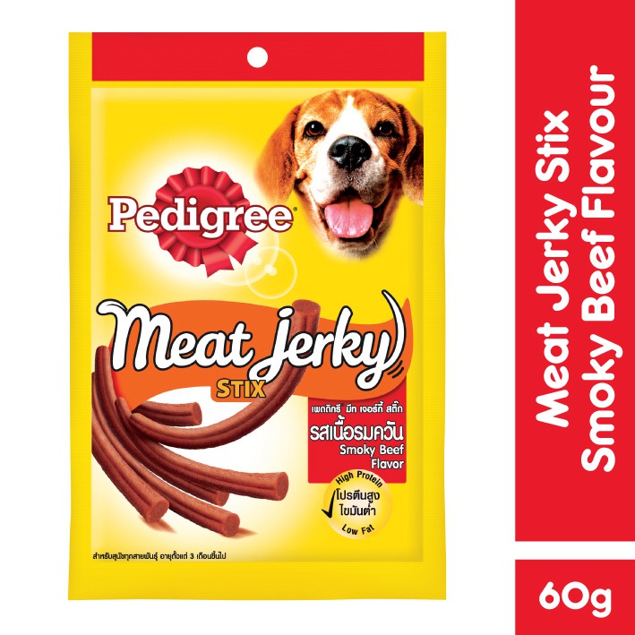 PEDIGREE® Dentastix Small Snack Anjing 75g (3 pcs) & Meat Jerky Stix rasa Smoky Beef 60g (3 pcs)-2