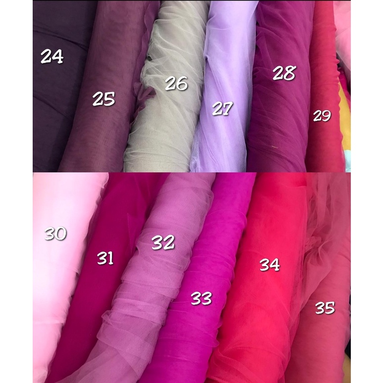 Kain Tile Tulle Polos Meteran
