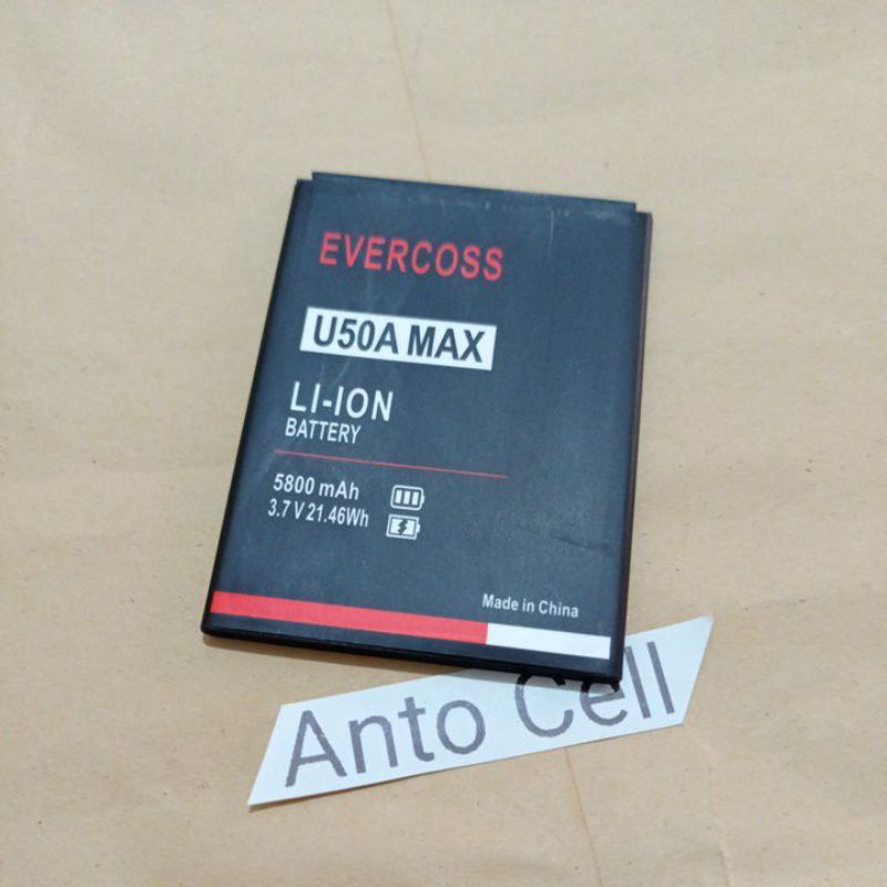 Baterai batre evercoss U50 max U50A max original battery hp