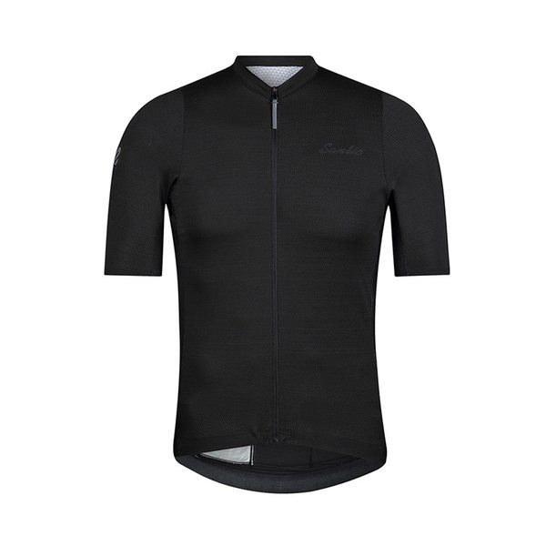 Jersey Sepeda Santic Cycling Jersey Bourre Black