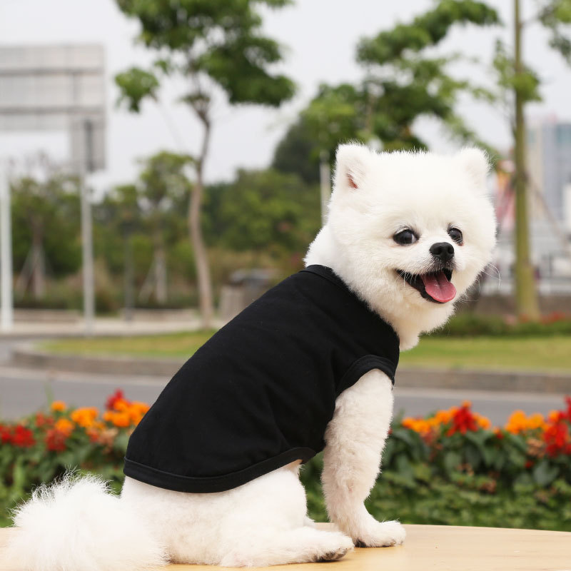 Yufei Baju Anjing Kecil Chihuahua Bahan Katun Tipis Lembut Warna Polos Untuk Musim Panas