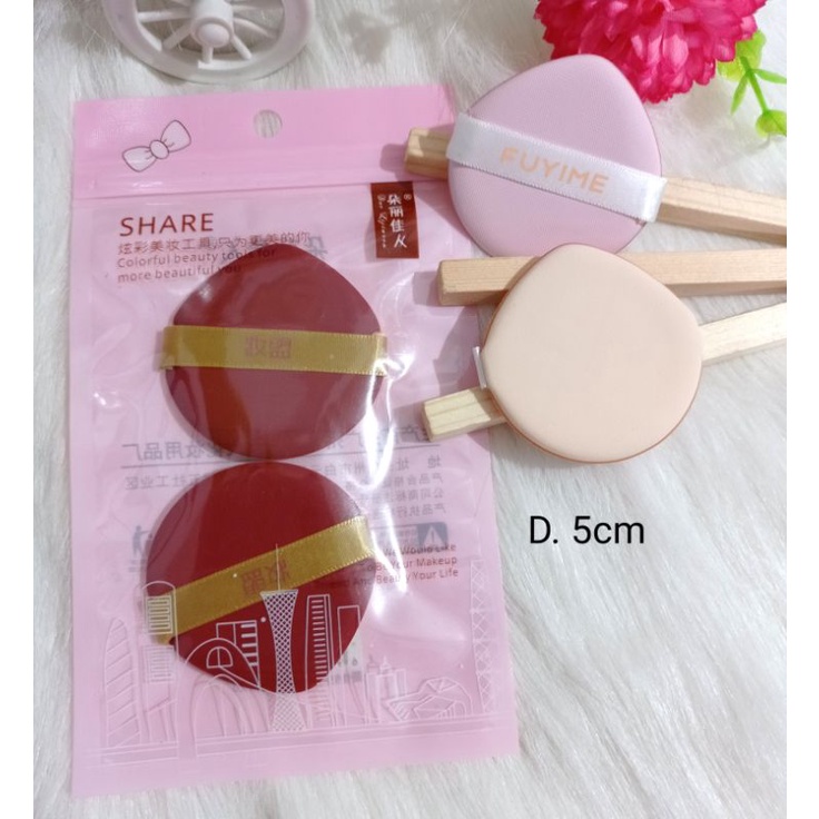 Spons Mini Make Up isi 2 PCS Sponge Makeup Beauty Puff |Spon Mini Blush On