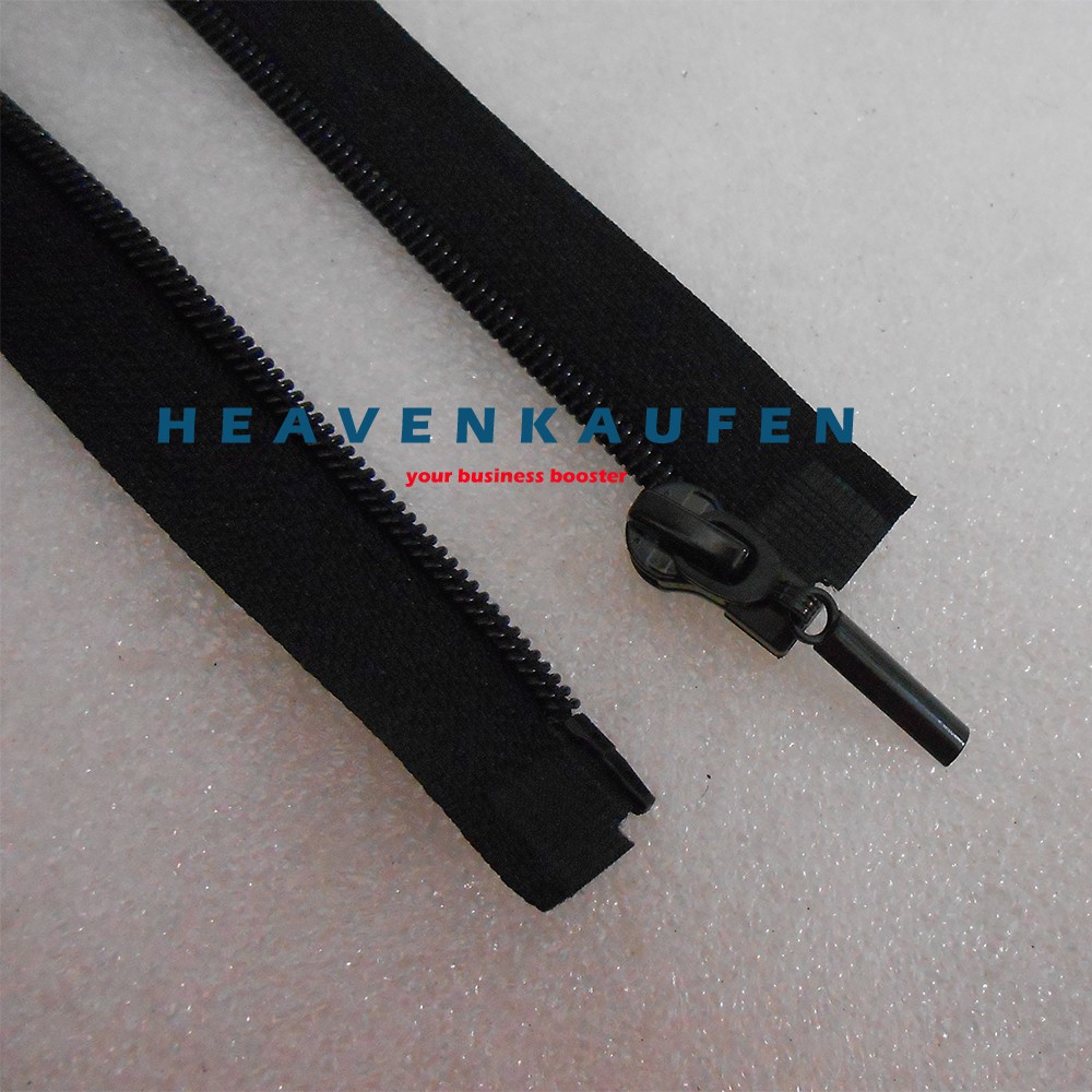 Resleting Zipper Jaket Buka Lepas 75 cm / 30 inch Hitam Coil B&amp;B Murah