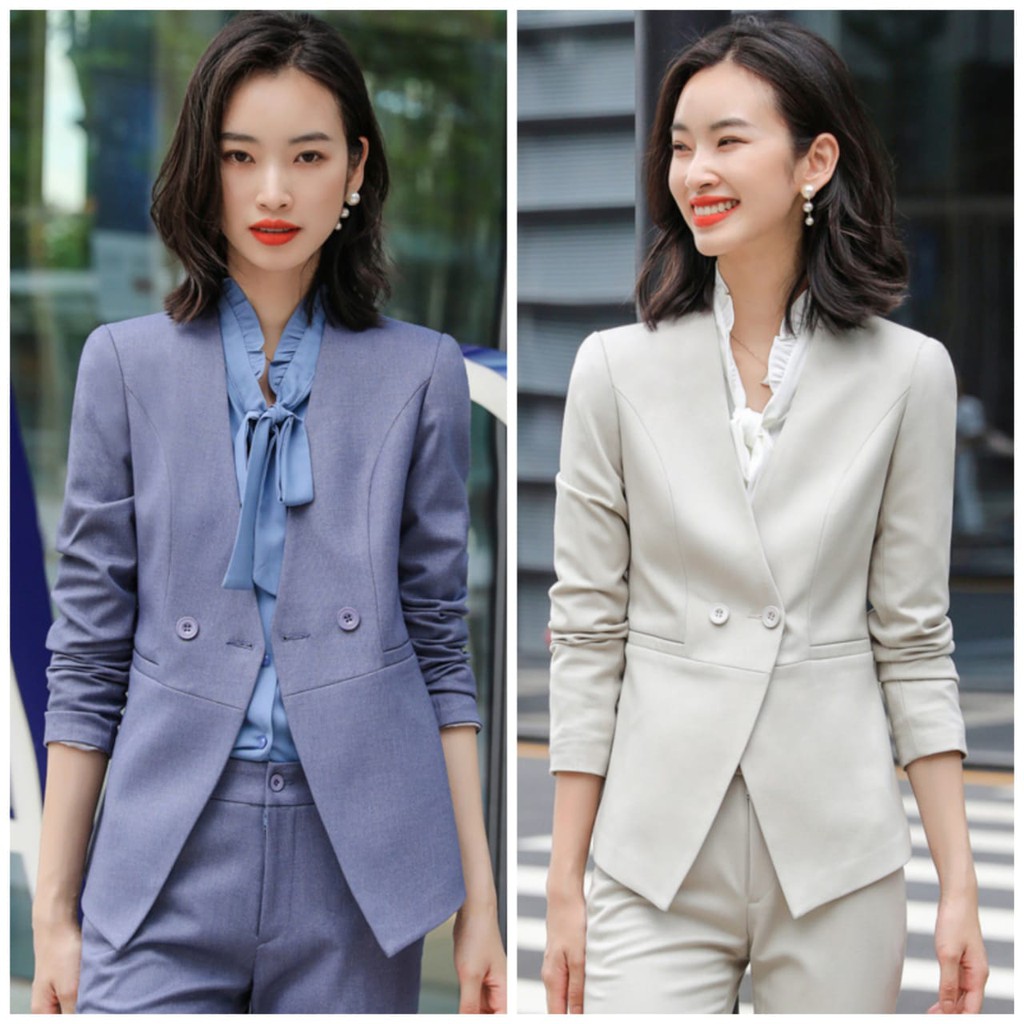 Jual BLAZER KERJA FORMAL ATASAN SERAGAM KANTOR CASUAL OUTER WANITA IMPORT | Shopee Indonesia