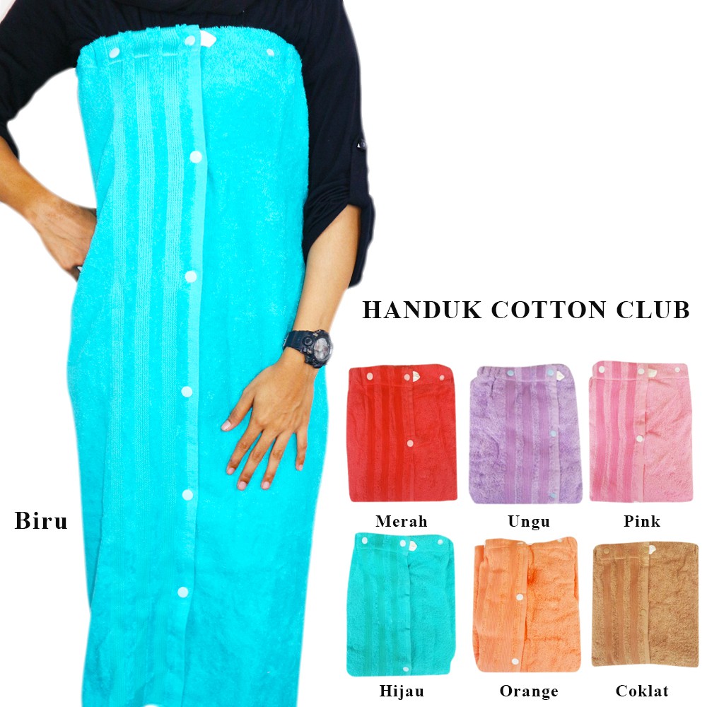 Handuk Mandi Dewasa Model Kemben Cotton Club - Random Colour