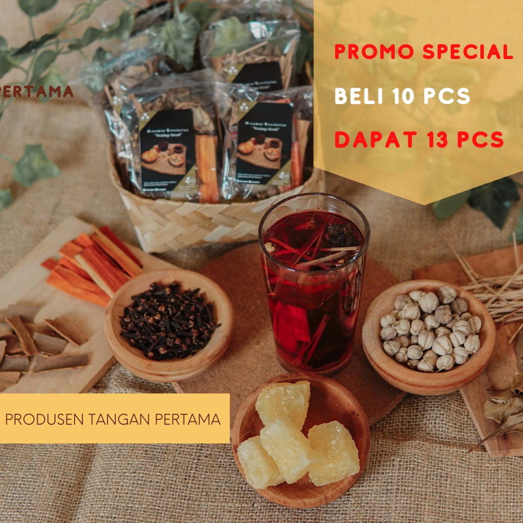

PROMO HARI INI TERLARIS! Wedang Uwuh 8 Bahan Baku Komplit, Tolak Pagebluk