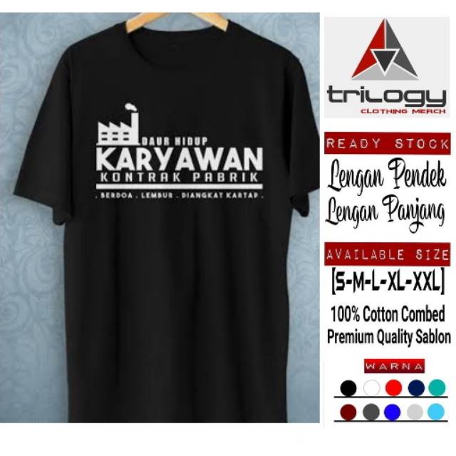  KAOS  DISTRO KARYAWAN  DAUR HIDUP KARYAWAN  PABRIK DESAIN 