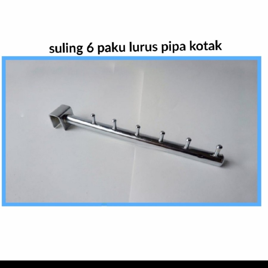 Hanger Suling Lurus Tekuk Belalai 12 Titik Stainless Pipa Dinding Baju