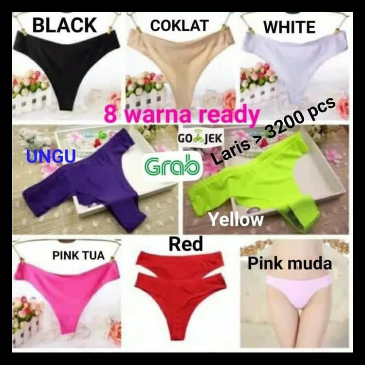 paling murah Bikini Thong Gstring G string Bra Celana dalam Seamless Underwear HQ terbaik