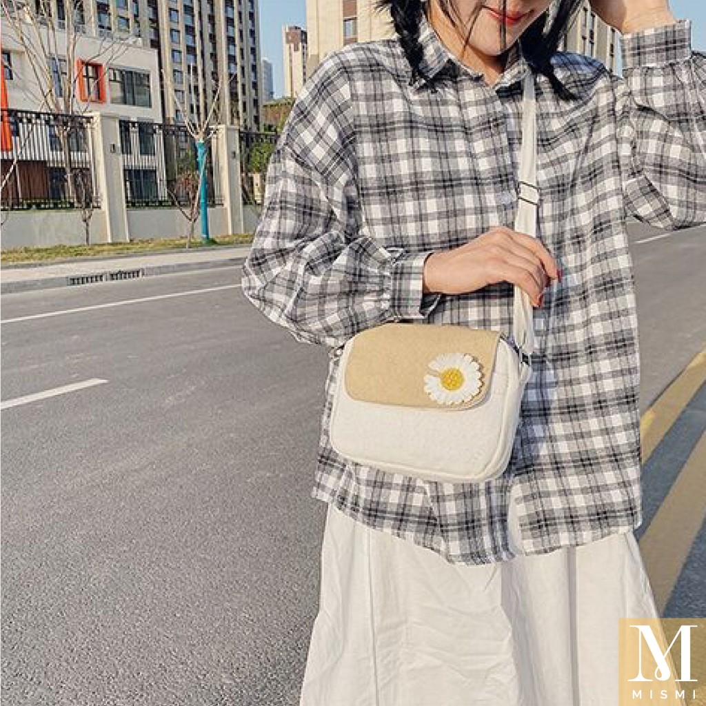 Mismi Flower Bag Tas Selempang Wanita Sling Bag Casual Perempuan Bunga Korea - 1I-2