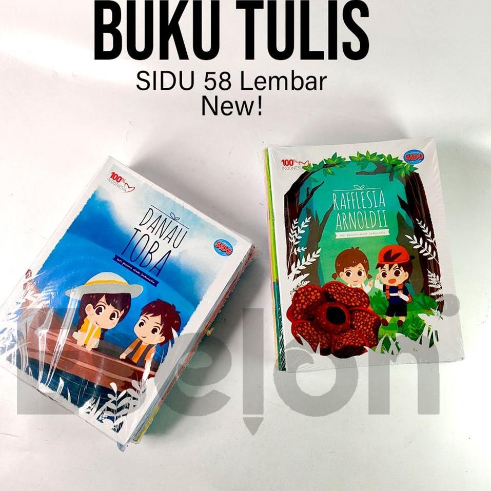 

ス 10pcs Buku Tulis SIDU Garis 58lembar / 1pack Buku Tulis SIDU 58lembar Trend