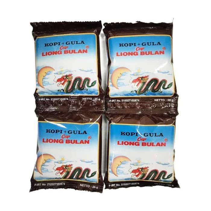 

Kopi Liong Bulan Plus Gula 10 Sachet