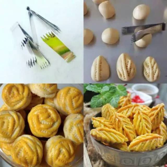 PENCAPIT KUE NASTAR DAUN KECIL HIAS DAUN PENJEPIT NASTAR