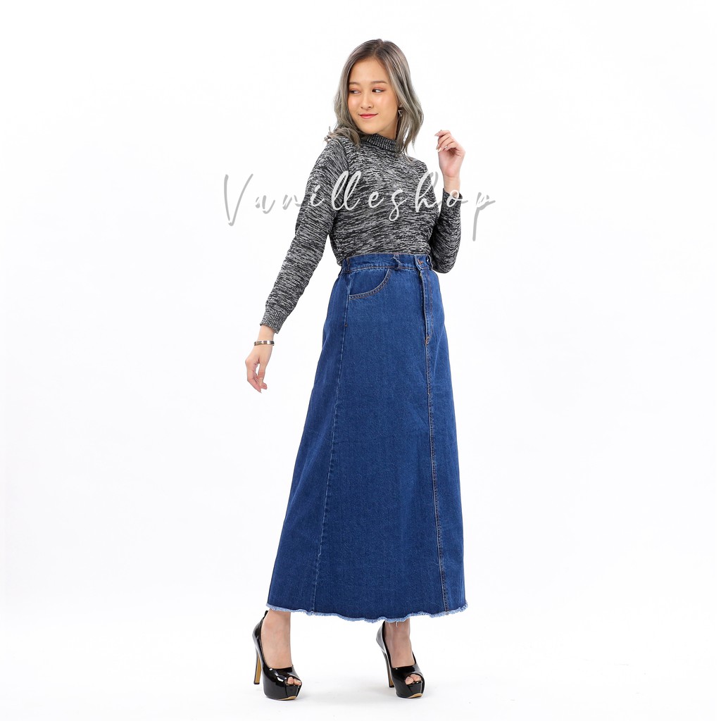 VANILLESHOP - Rok Jeans Panjang SONIA