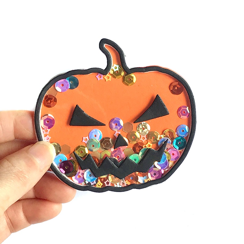 Cetakan Stensil Cutting Dies Motif Labu Halloween Untuk Scrapbook / Craft DIY