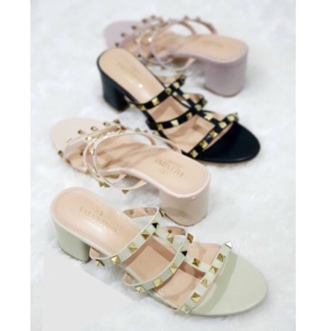 Sendal Wanita Import Terbaru Oasis Sandal VALENTINO Sendal heels Wanita Selop slip On