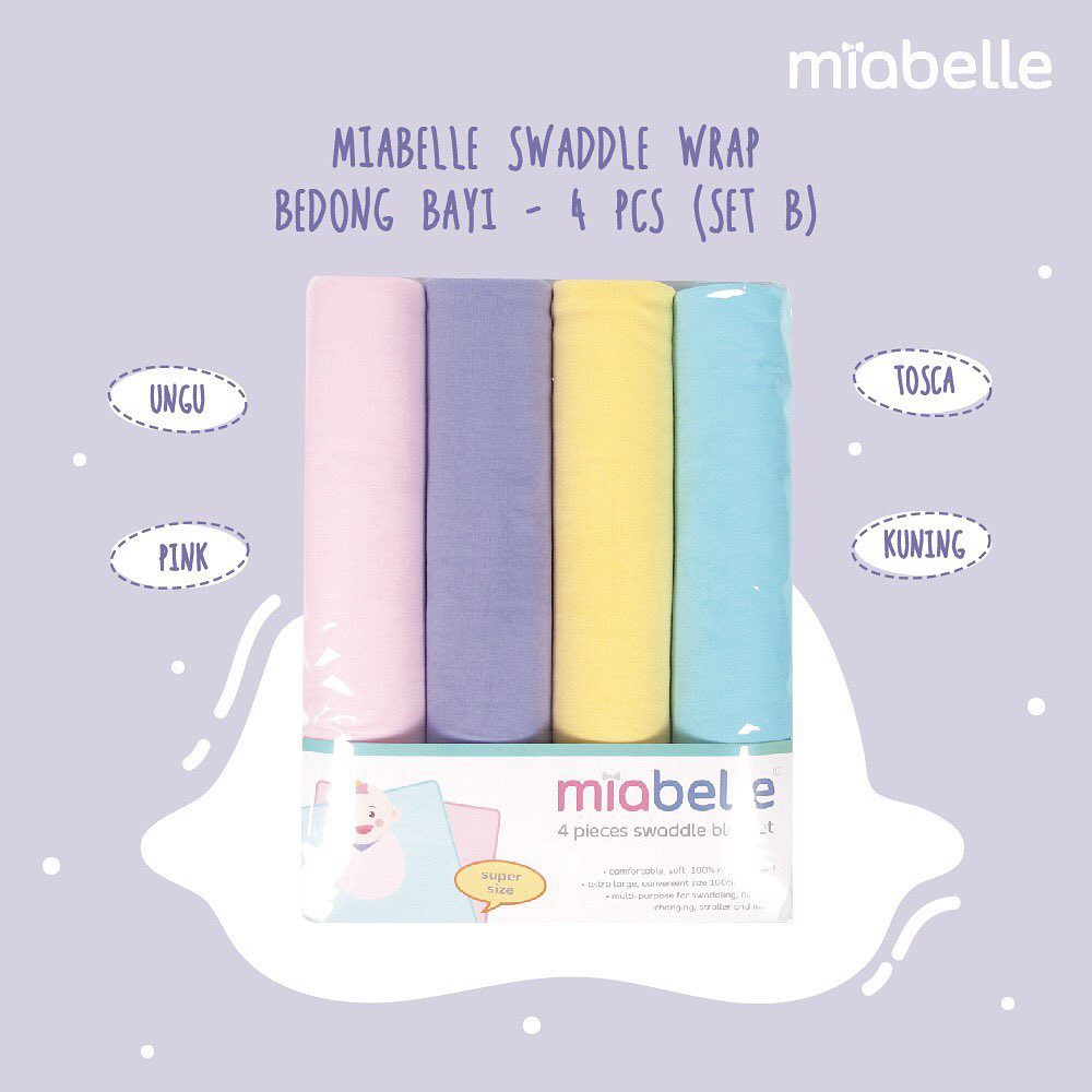 Miabelle Bedong Bayi - Swaddle Wrap (4pcs)