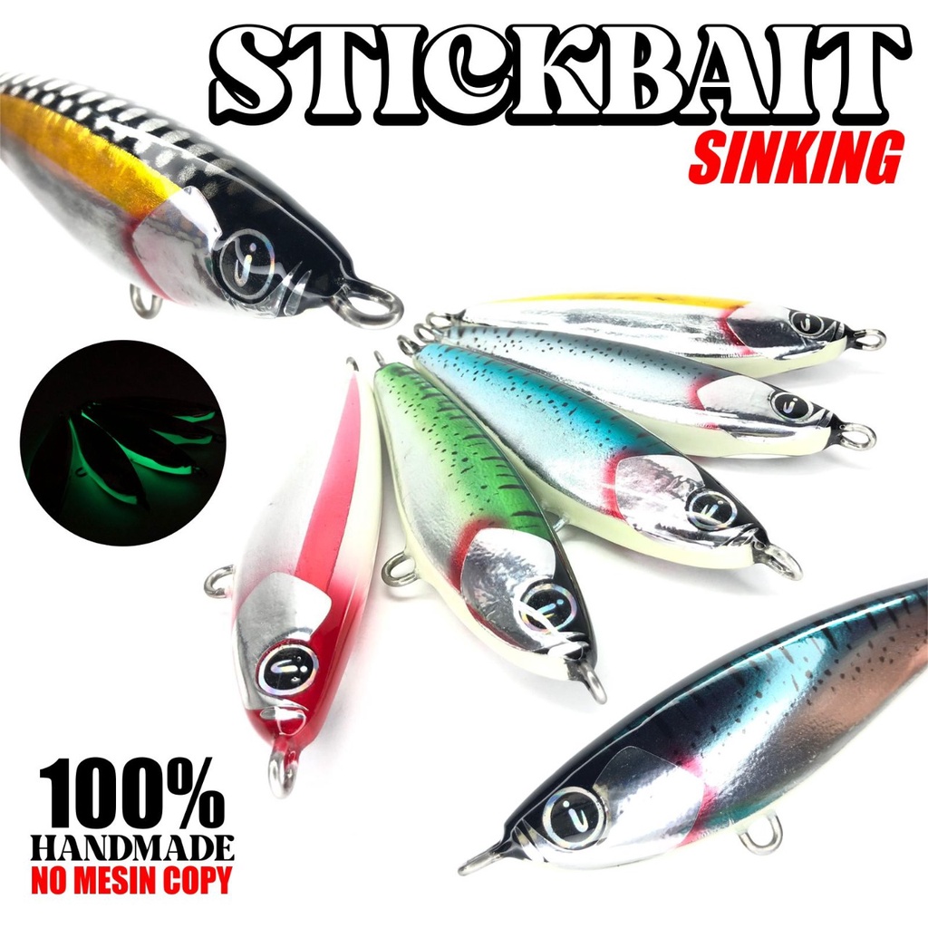 Stickbait Sinking 65gr Lure Casting Popping 100% Handmade