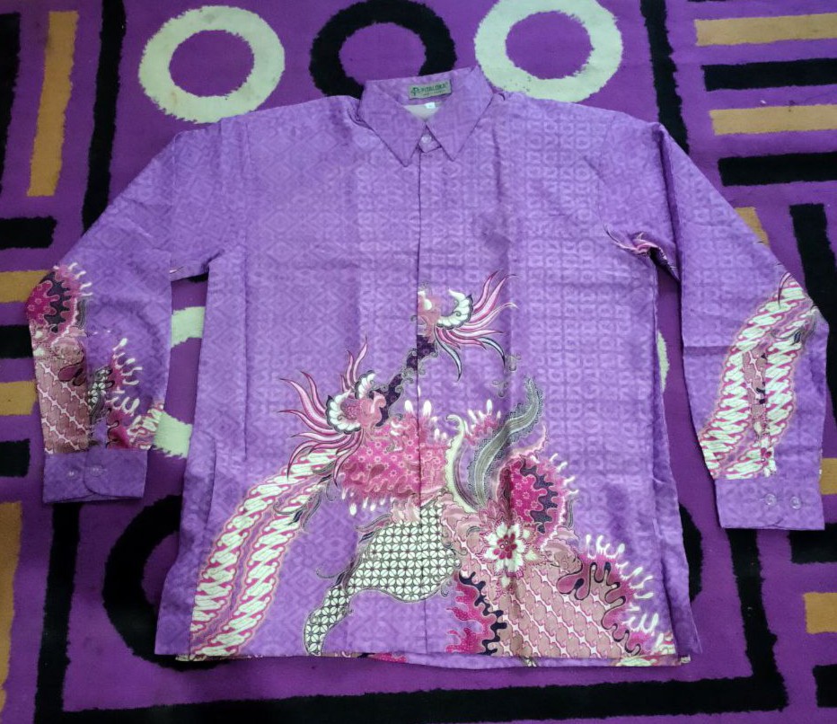 Kemeja Batik Semi Sutra Doby Puring Istimewa Pundak Pakai Busa