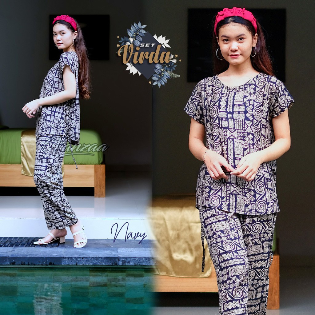 BAJU TIDUR WANITA SET PANJANG © VANZAA BALI 2021