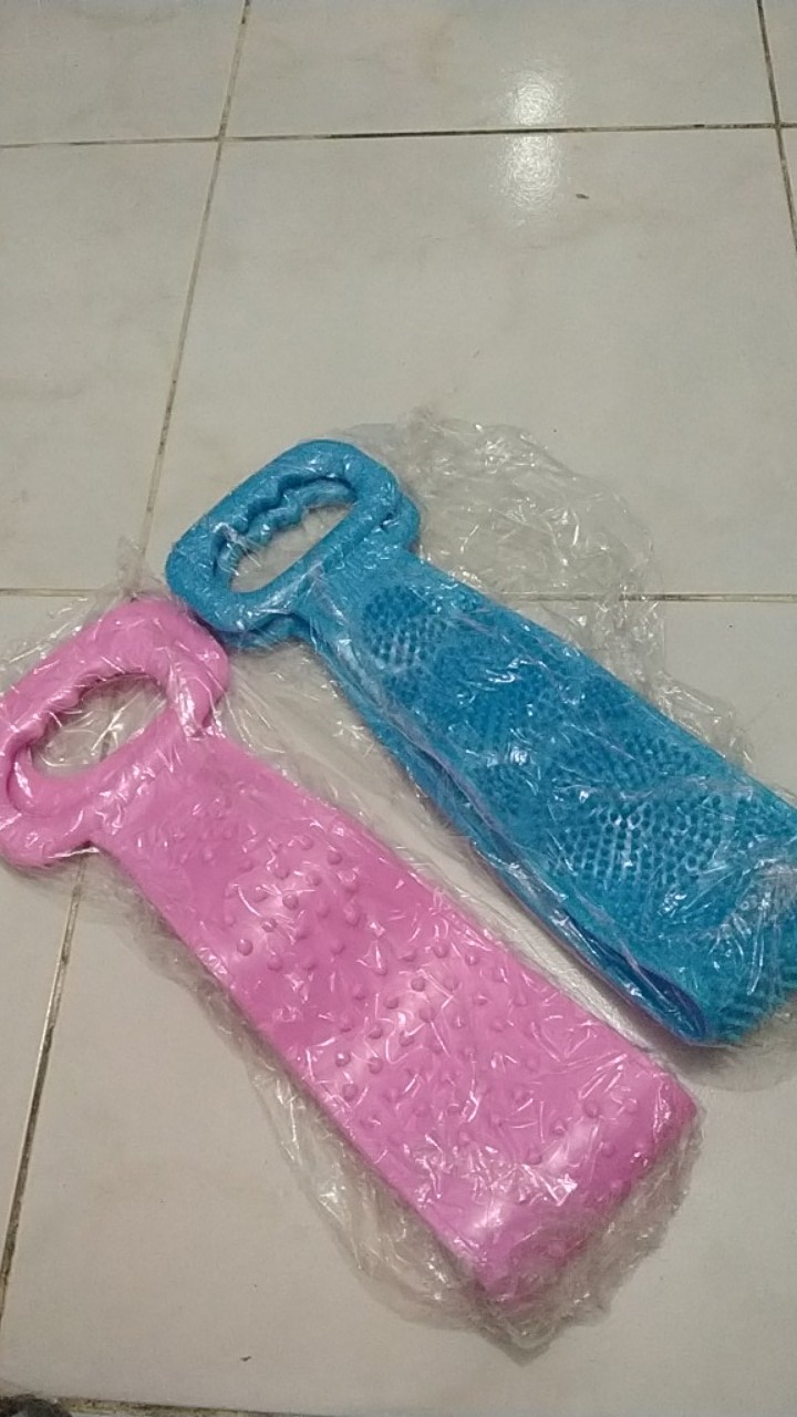 Sikat Punggung Silikon Dua Sisi Silicone Body Wash Scrubber Double Side