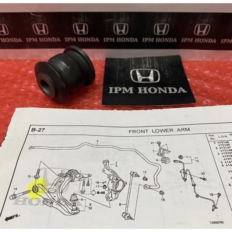 51392 / 51360 TG0 Bos Bush Bushing Arm Depan Bawah Kecil Honda Jazz S RS GE8 2009 2010 2011 2012 2013 City GM2 2009-2013 Freed 2010-2015