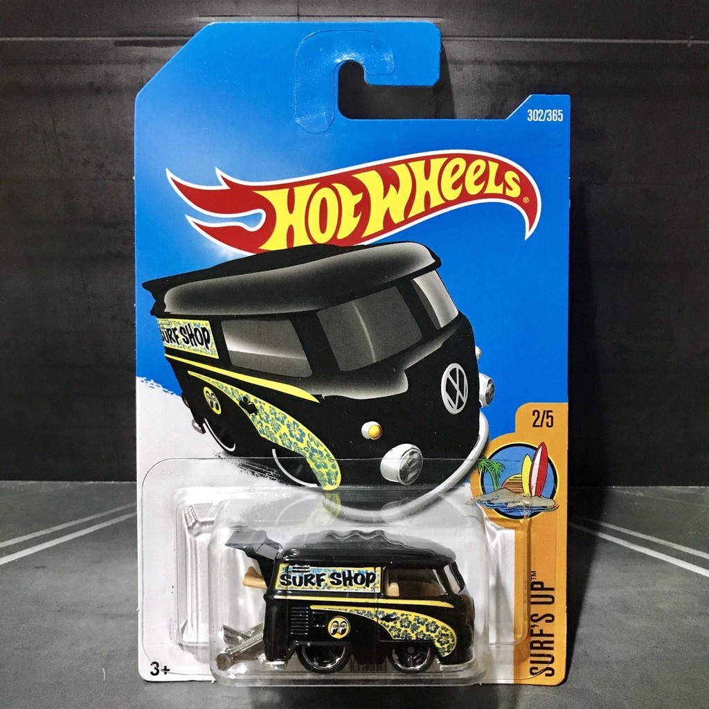 Hot Wheels Kool Kombi Volkswagen VW Black Surf Shop Surf's Up 2017