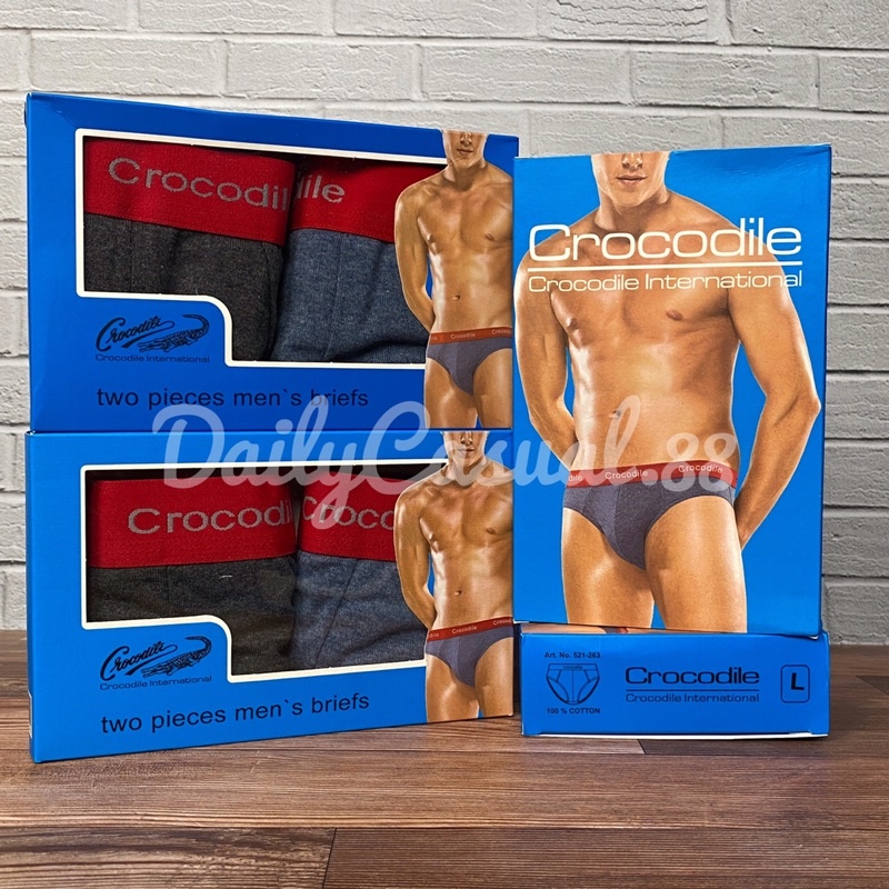 CD Pria Crocodile 263 Celana Kolor Pria Dewasa 100% Katun Celana Dalam Pria Crocodile isi 2
