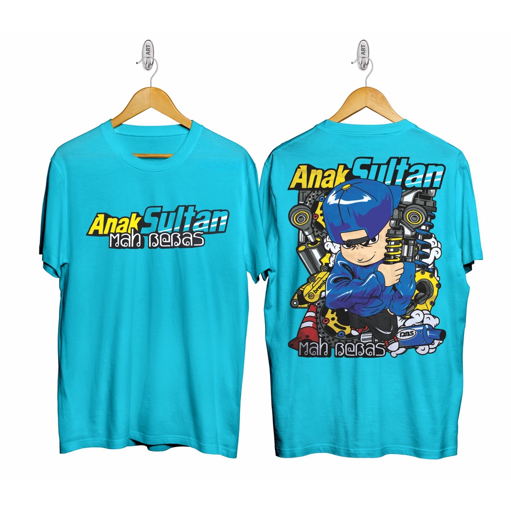 kaos distro/atasan pria/kaos pria/kaos Racing ANAK SULTAN TOPI BIRU TOSCA