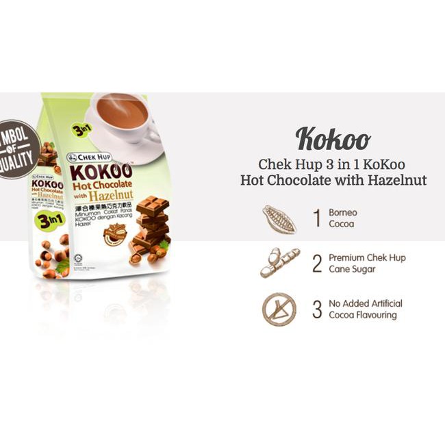 

♜☀SPESIAL ORDER☀CHEKHUP 3IN1 KOKOO HOT CHOCOLATE WITH HAZELNUT✻