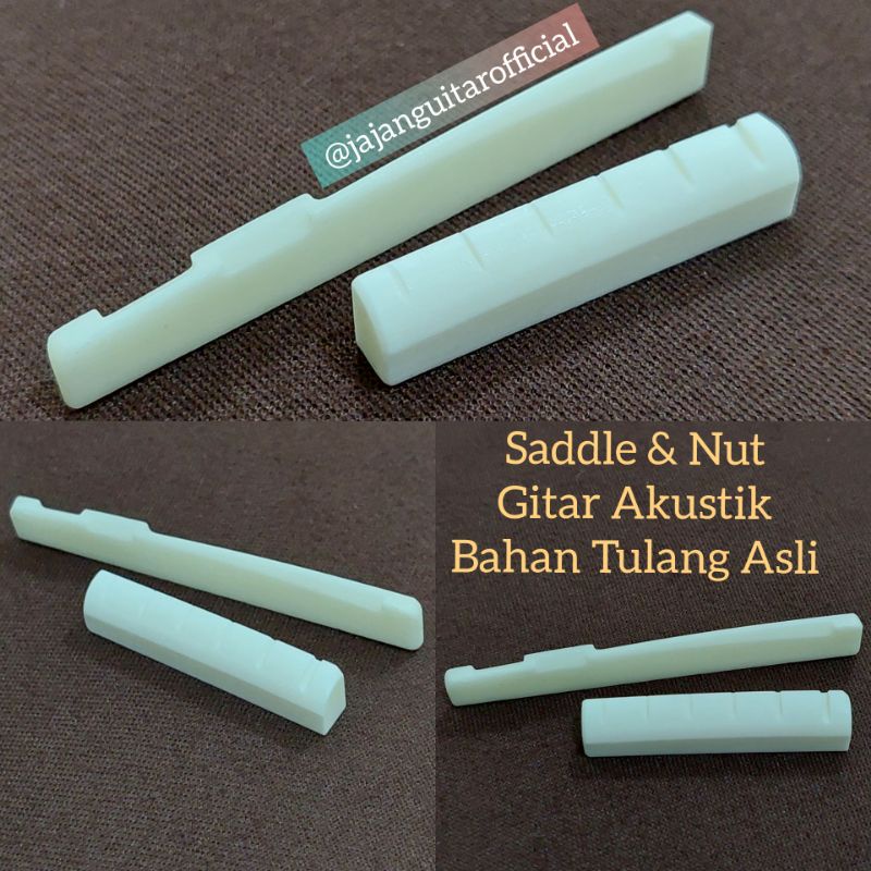 Saddle Nut Tulang Asli Gitar Akustik