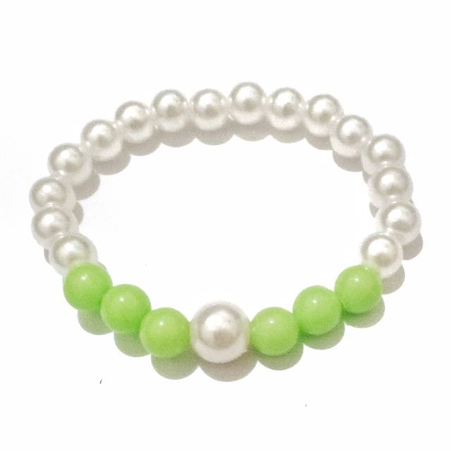 Yuri Pearl Beads Bracelet Gelang Handmade Elastis Mutiara