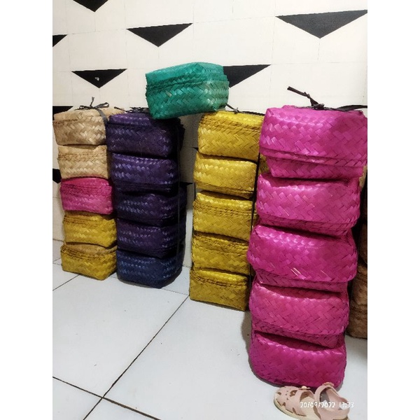 Besek Bambu Warna 20x20cm