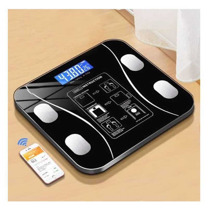 Timbangan Badan Digital Body Fat Scale Smart Weight App Bluetooth Android iOS