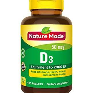 READY - NATURE MADE VITAMIN D3 50MCG 2000 IU - 400 TABLETS CINTRAMELIN