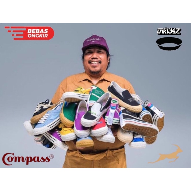 [ORIGINAL] SEPATU COMPASS X UNKL347 LOW, HIGH, SLIP ON | LIMITED RANDOM
