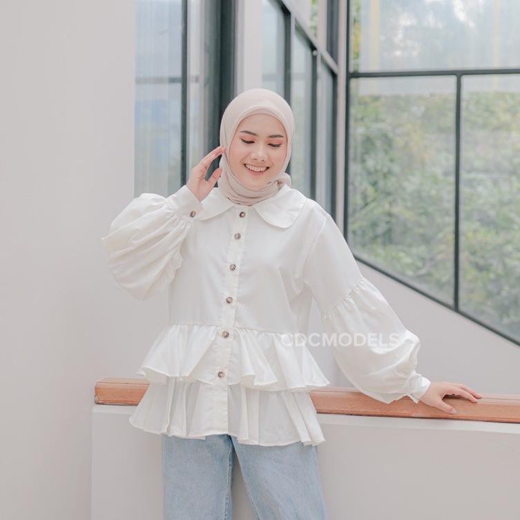 SAVAHHIJAB - DILLA BLOUSE/BLOUSE WANITA/BAHAN KATUN PREMIUM/KANCING HIDUP