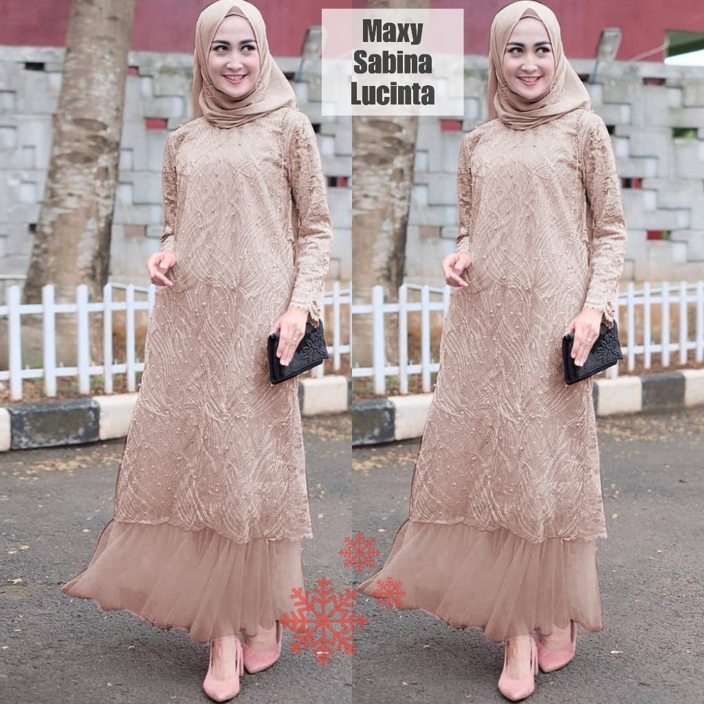 MAXI SABINA LUCINTA Ed / MAXI DRESS BRUKAT MEWAH