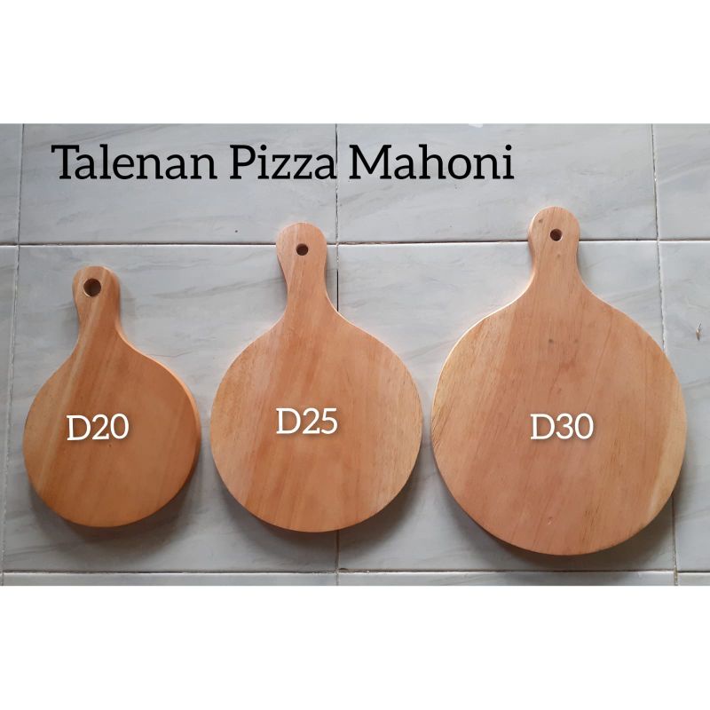 Talenan Mahoni/ Talenan Pizza Mahoni Kayu Utuh