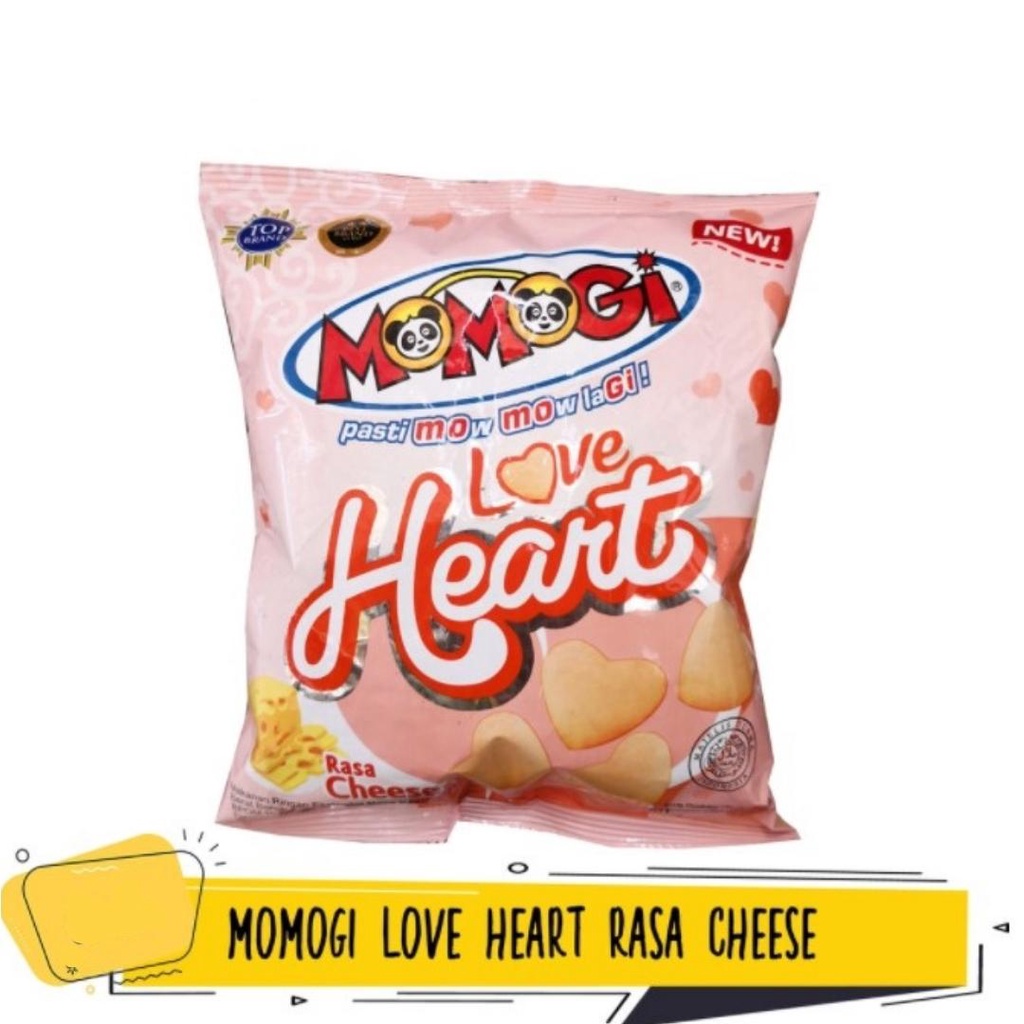 

Momogi Love Heart Keju 250gr REPACK - Camilan snack murah original pabrik