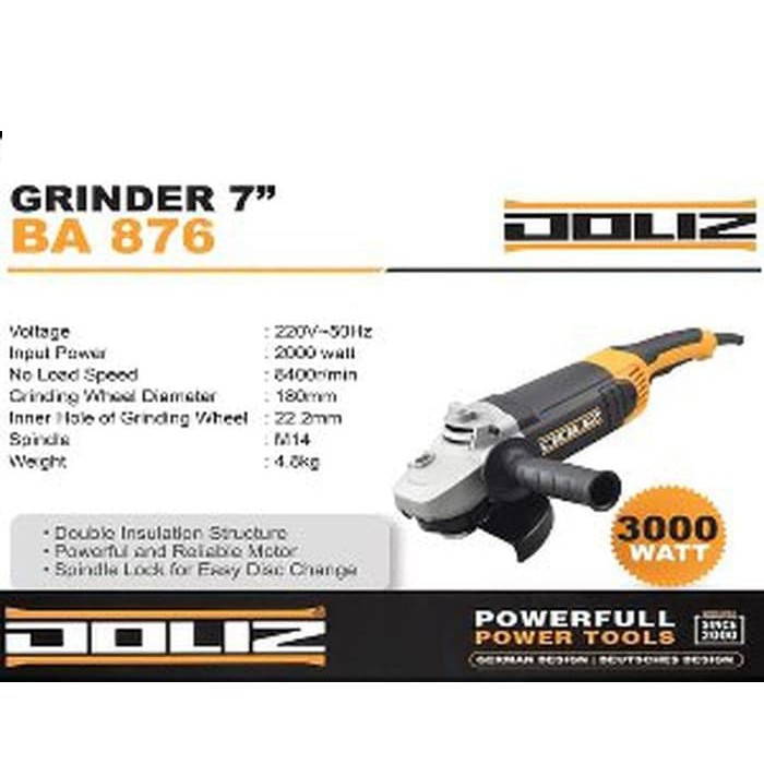 Mesin Gerinda Tangan / Gurinda Tangan / Gurinda Listrik 7 Inch DOLIZ BA876