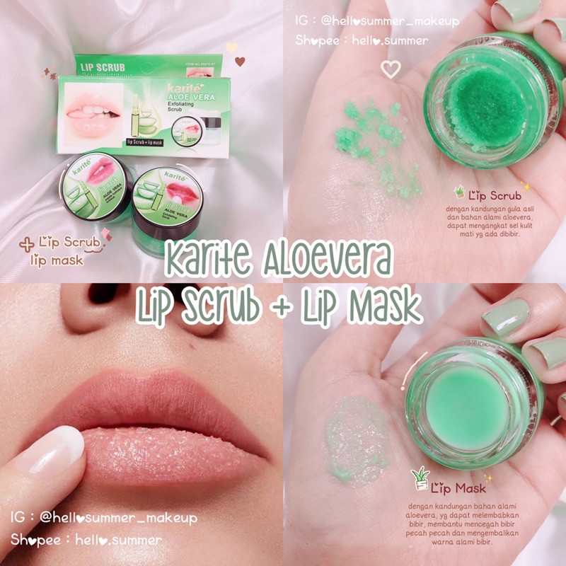 [ORI THAILAND] Kiss Beauty Aloevera Lip mask &amp; Lip scrub