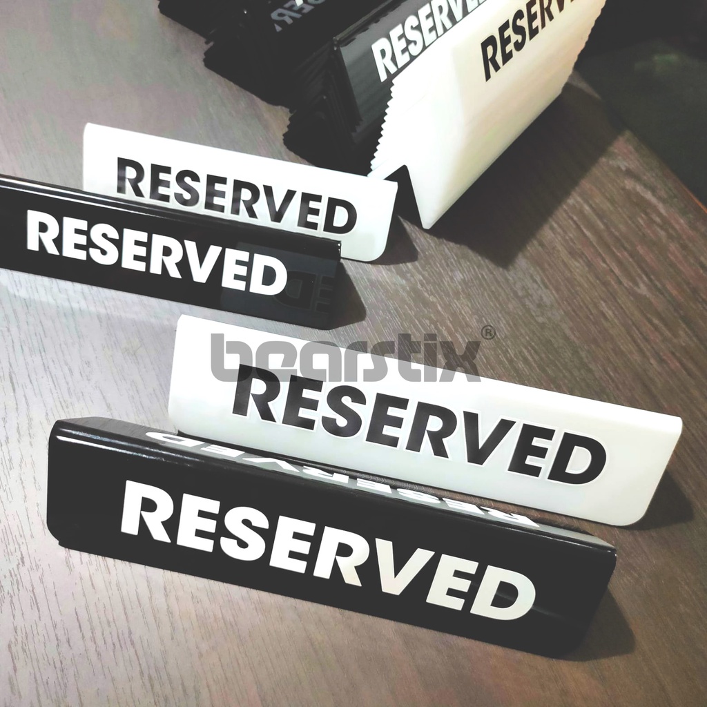 

Sign Papan Tanda Reserved Acrylic Akrilik Rumah Makan Restoran Cafe