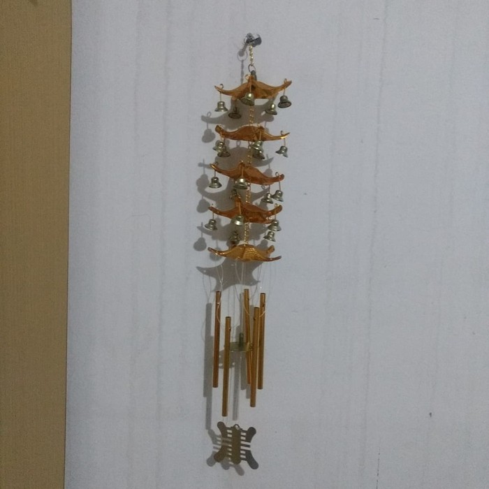 

Lonceng angin 5 batang pagoda wind chime feng shui fungling feng ling