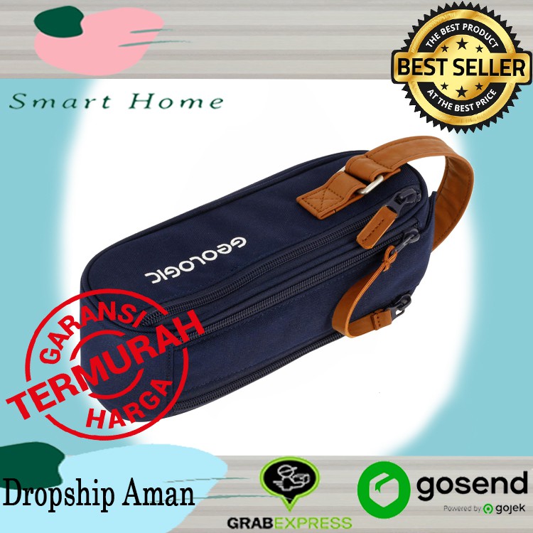 TAS GEOLOGIC  SEMI-RIGID UNTUK 3 PETANQUE BOULE WARNA BIRU ORI