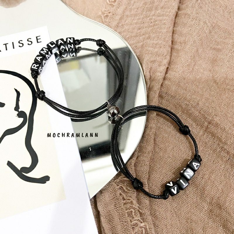 GELANG COUPLE MAGNET BISA REQUEST INISIAL ATAU NAMA