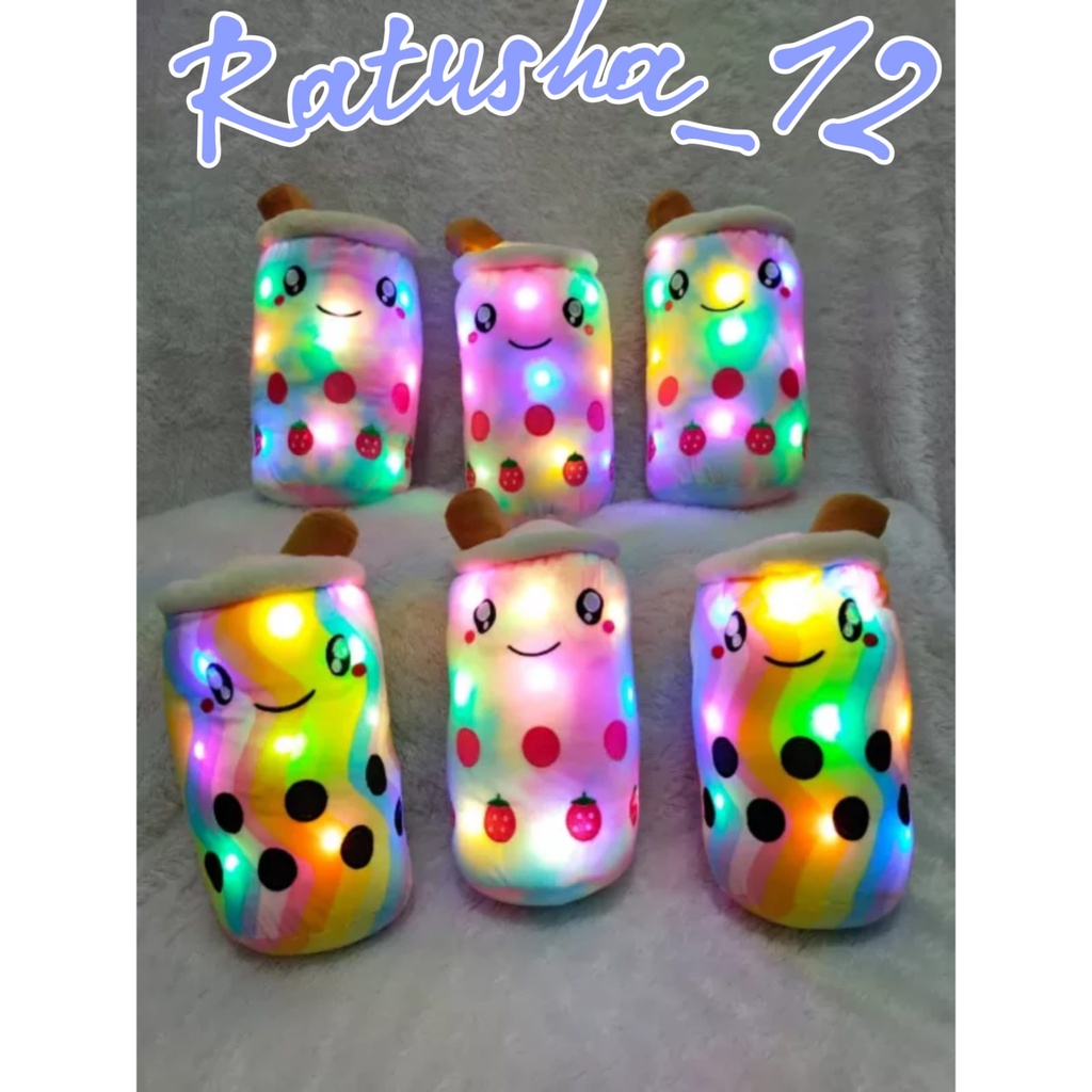 Boneka Boba Jumbo Pelangi Lampu Led