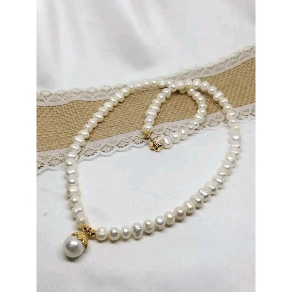 kalung liontin mutiara tawar kalung liontin