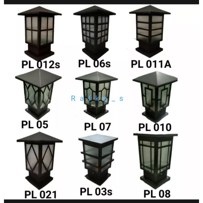 Jual lampu taman pilar pagar / lampu pagar minimalis / lampu hias taman